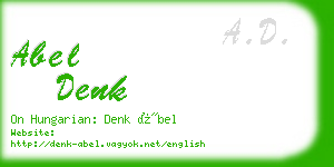 abel denk business card